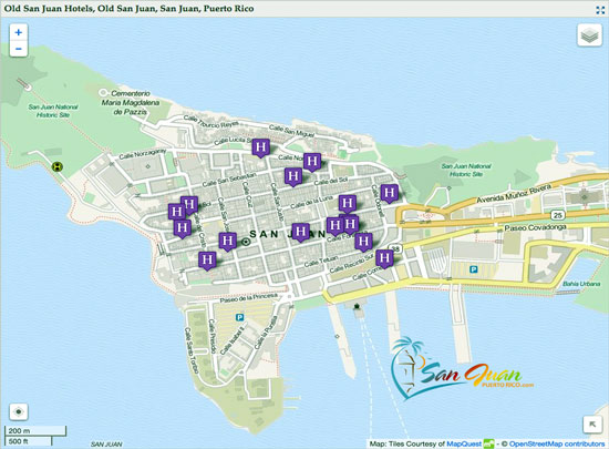 walking tour map of old san juan puerto rico